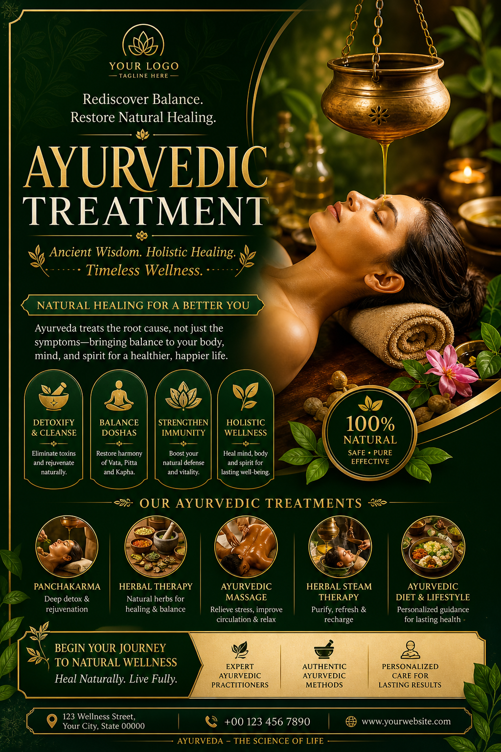 Ayurvedic Treatment Flyer — elegant style flyer