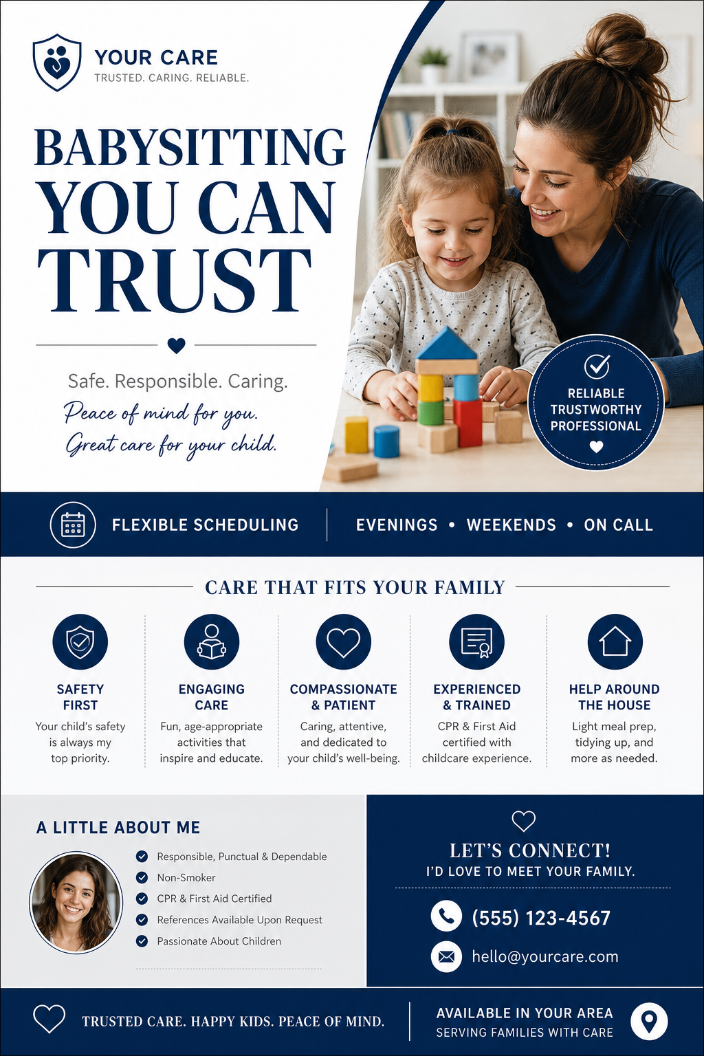 Babysitting Flyer — corporate style flyer