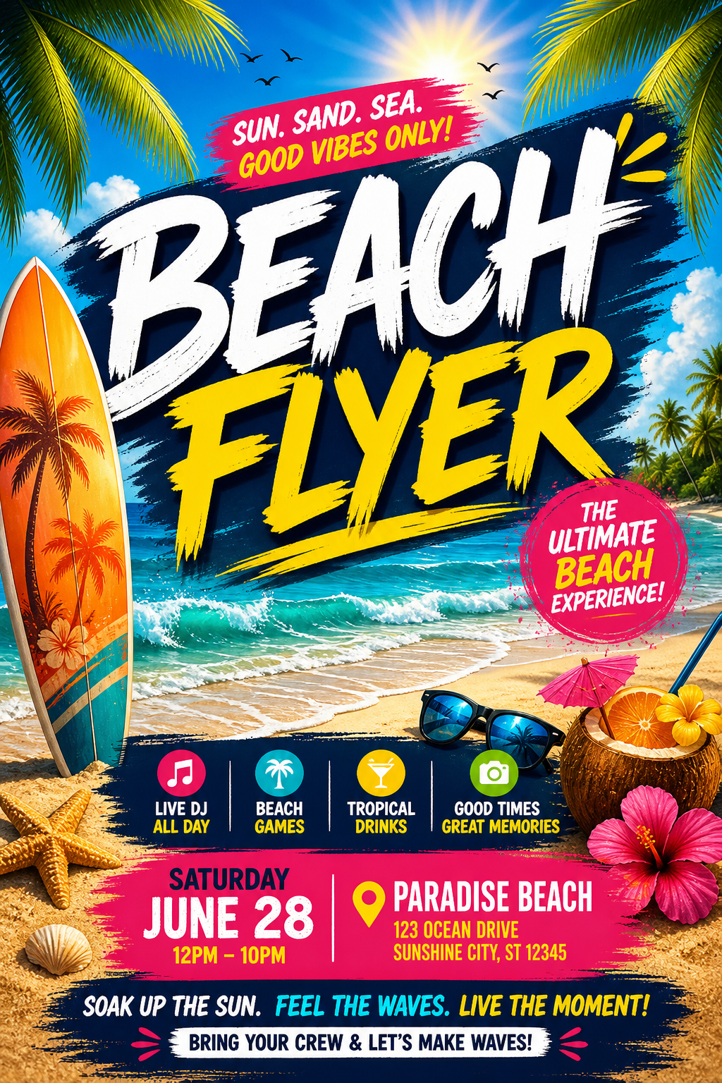 Beach Flyer — vibrant style flyer