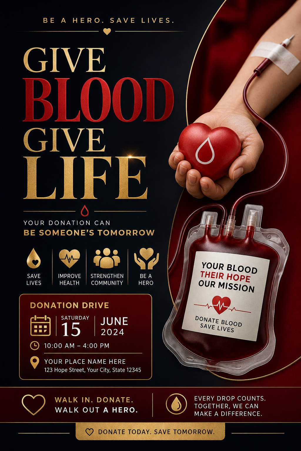 Blood Donation Flyer — elegant style flyer