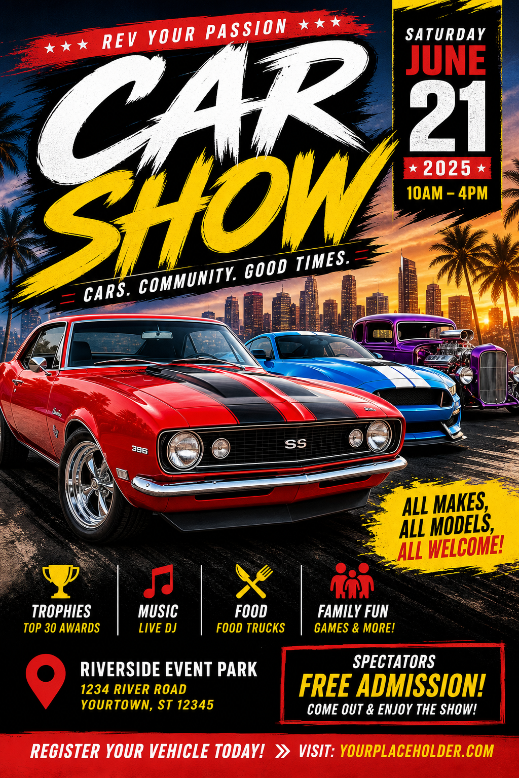 Car Show Flyer — vibrant style flyer