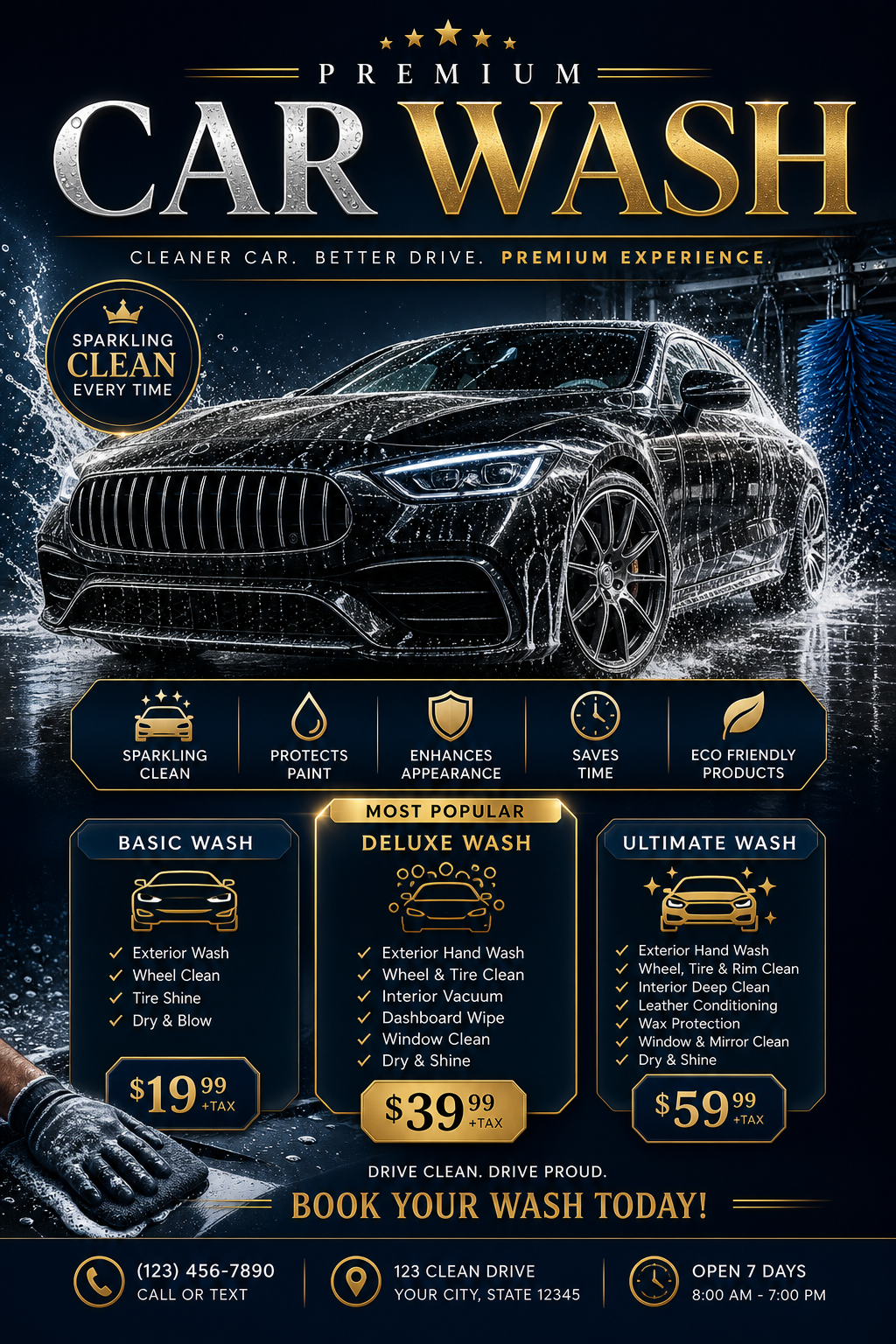 Car Wash Flyer — elegant style flyer