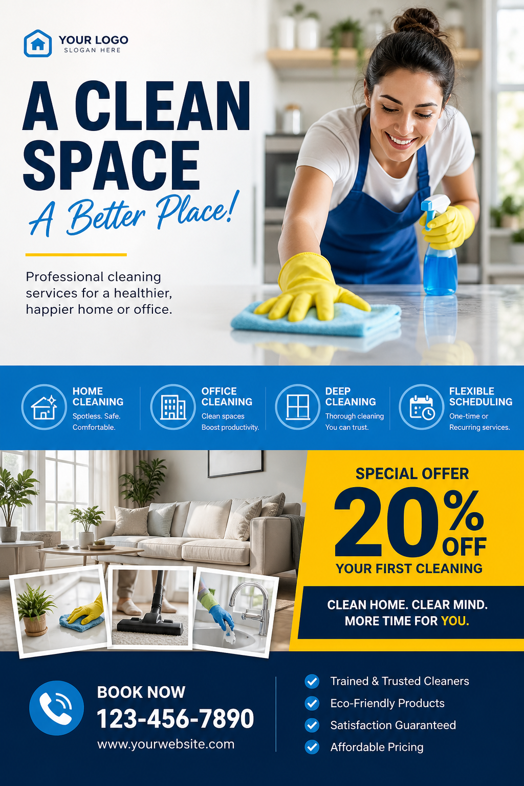 Cleaning Flyer — photo-realistic style flyer