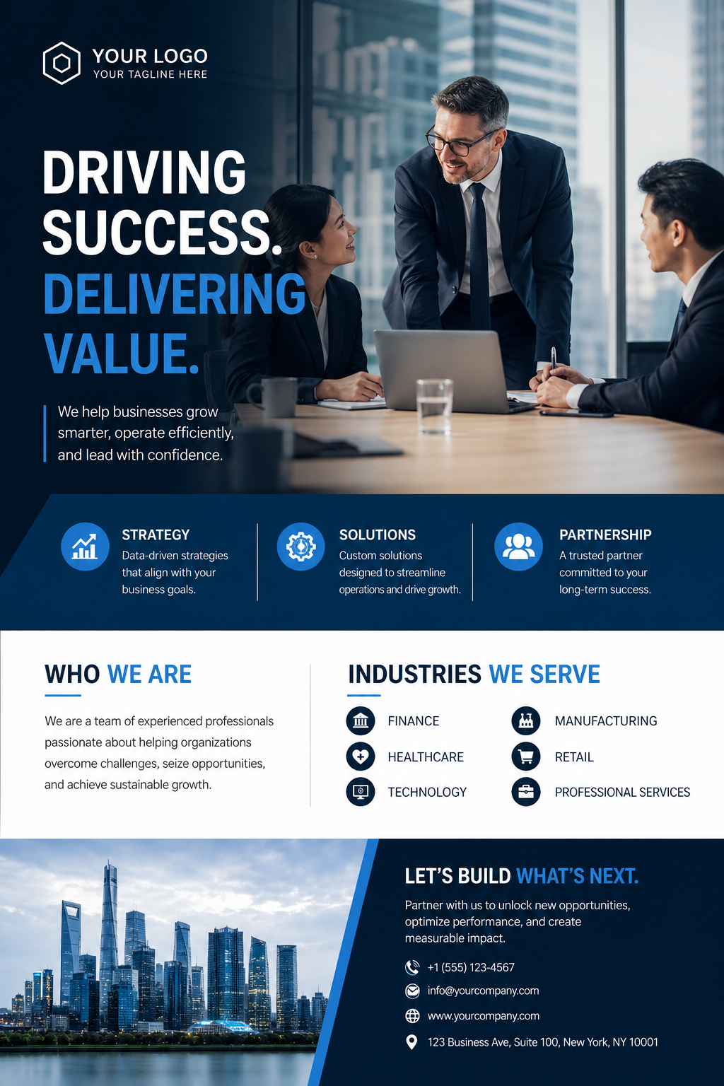 Corporate Flyer — photo-realistic style flyer