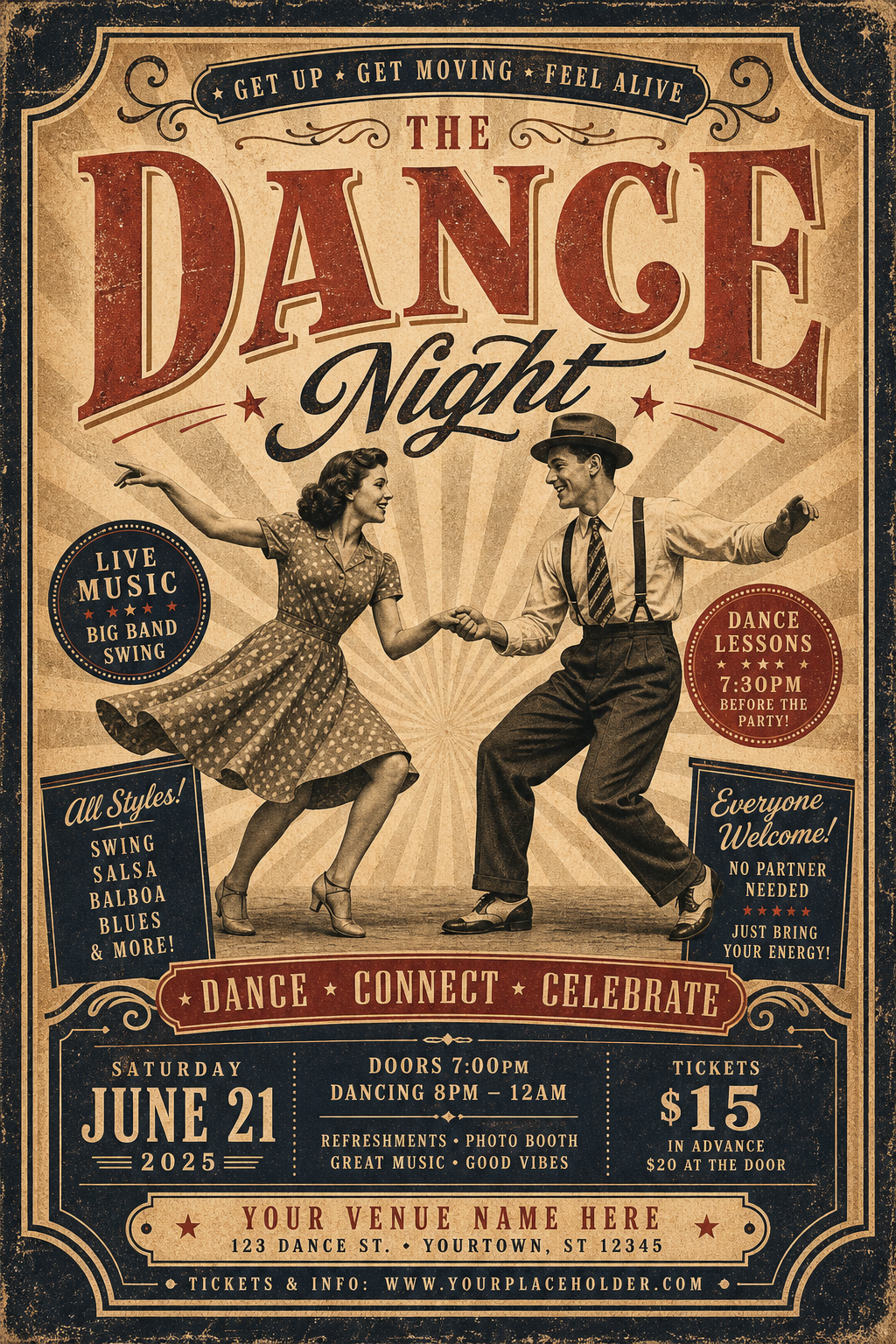 Dance Flyer — vintage style flyer