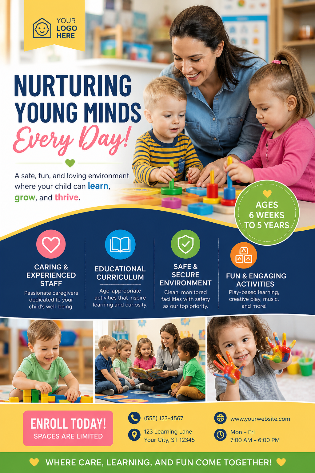 Daycare Flyer — photo-realistic style flyer