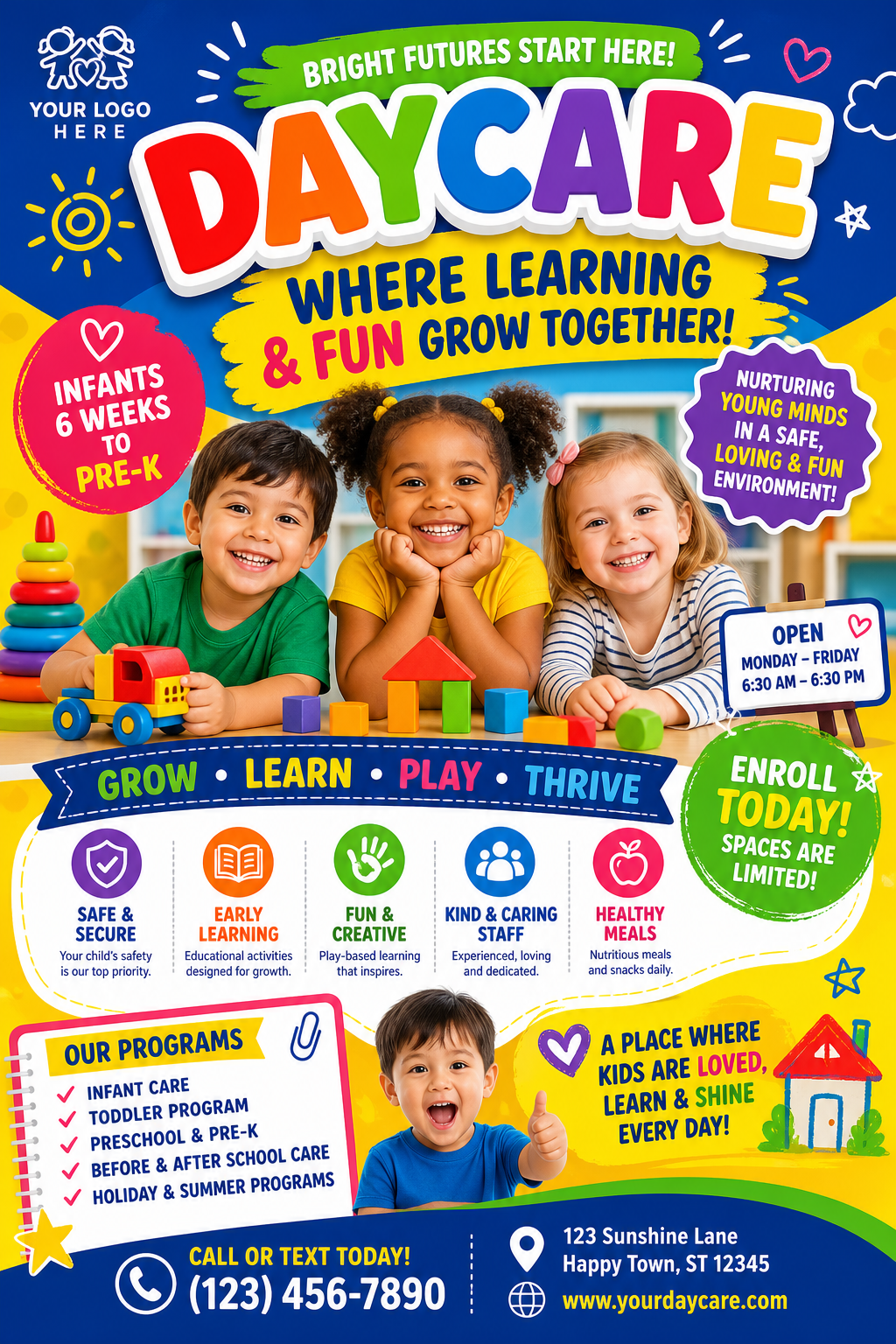 Daycare Flyer — vibrant style flyer