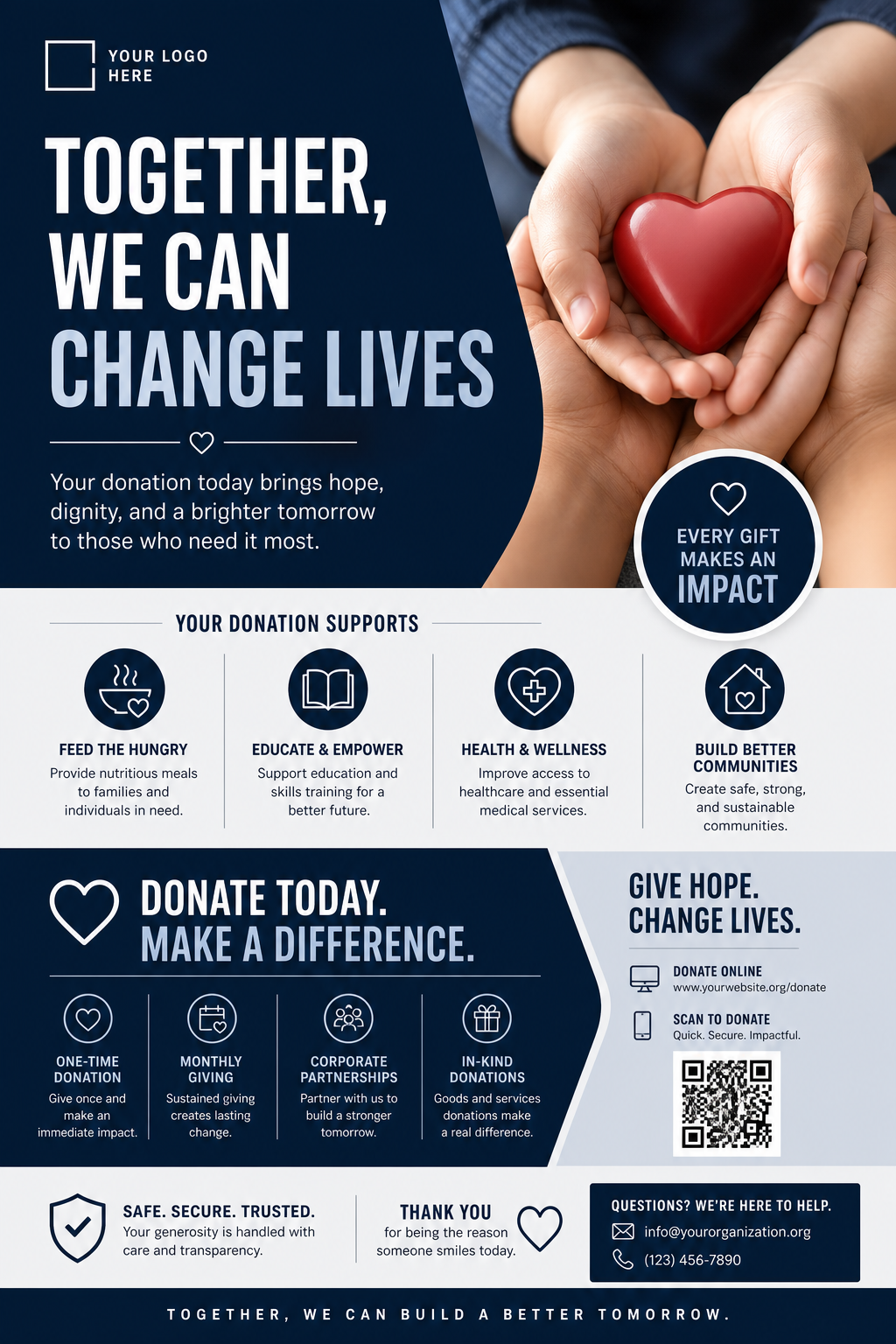 Donation Flyer — corporate style flyer