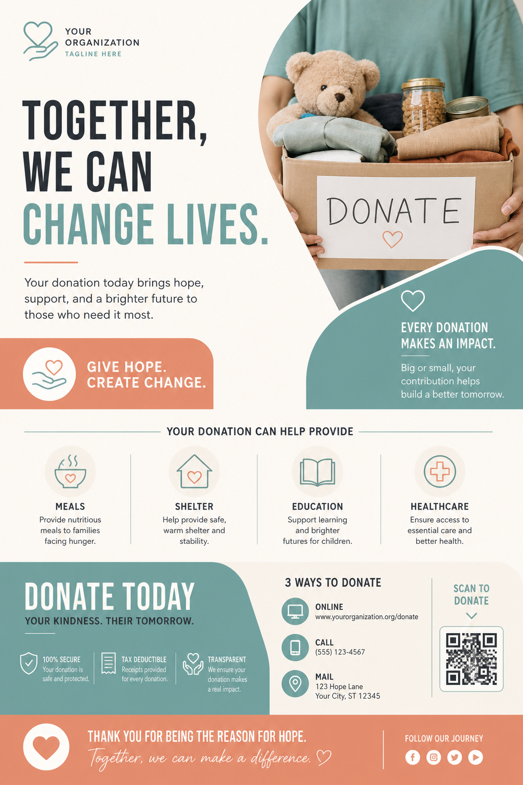 Donation Flyer — modern style flyer