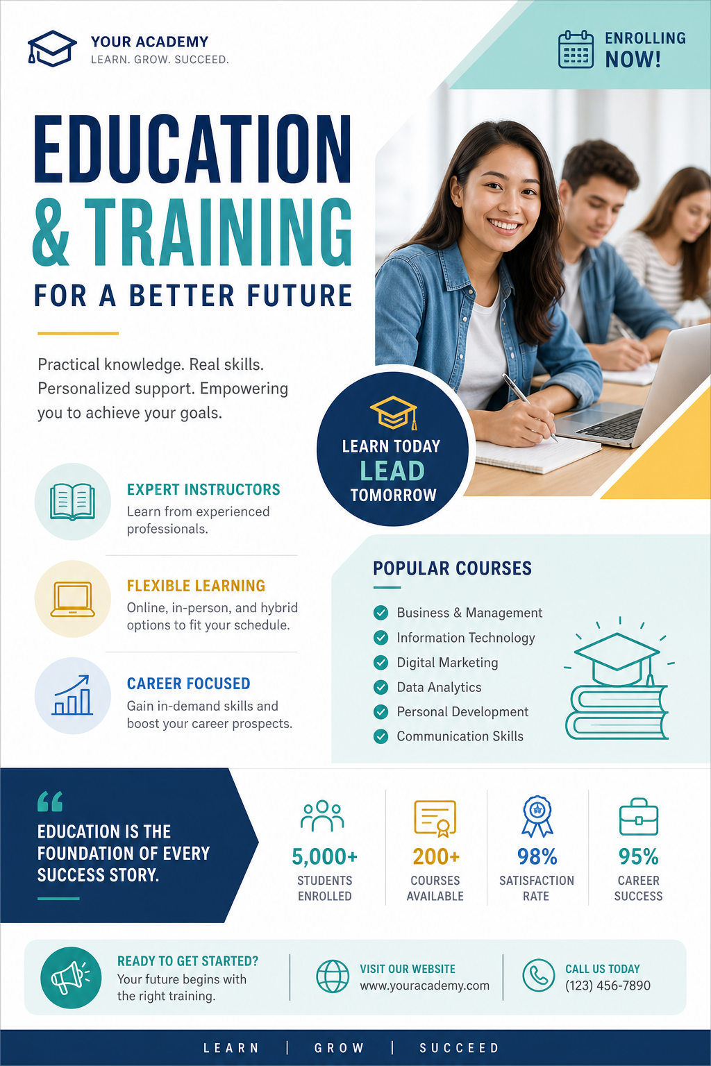 Education &amp; Training Flyer — modern style flyer