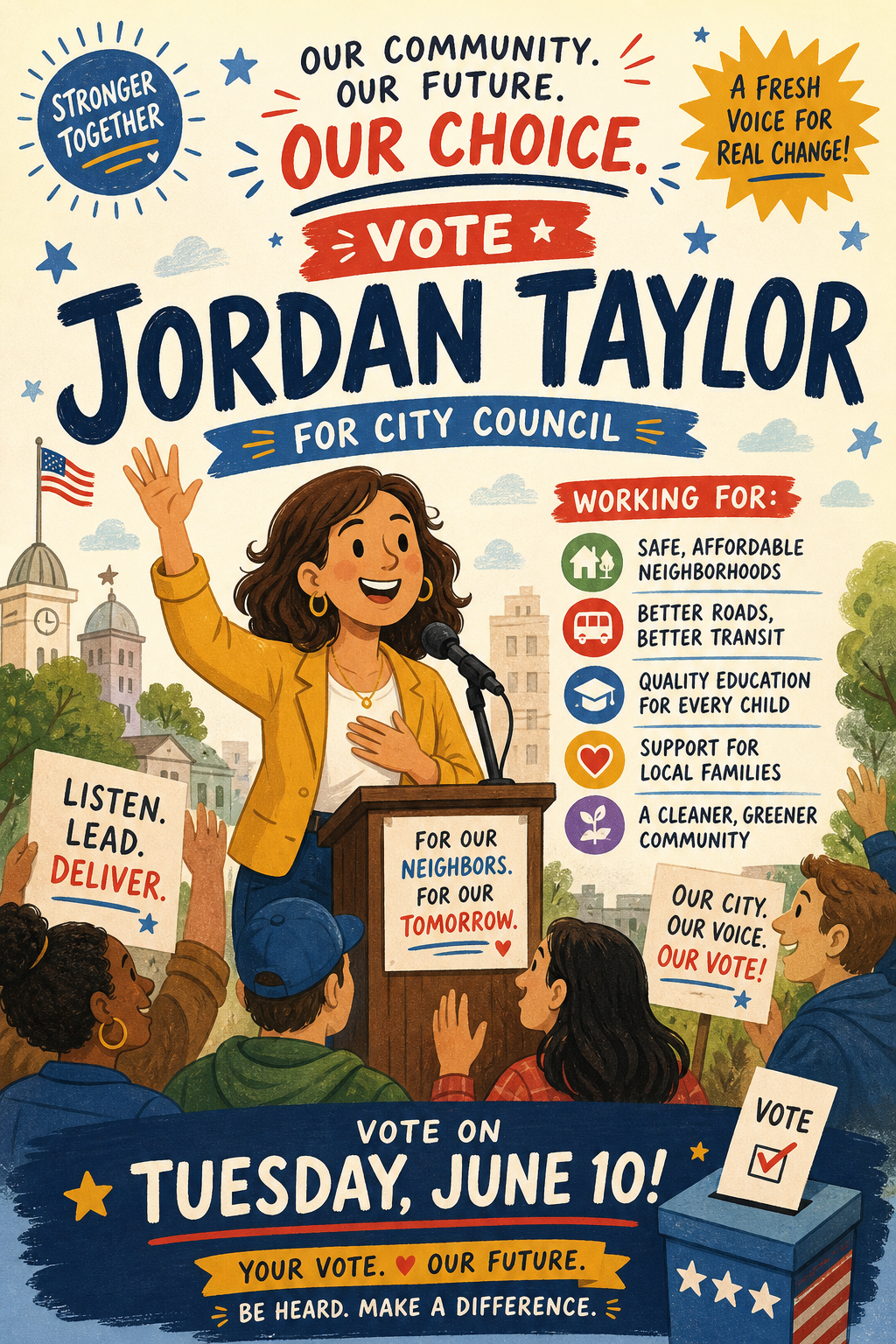 Election Flyer — illustration style flyer