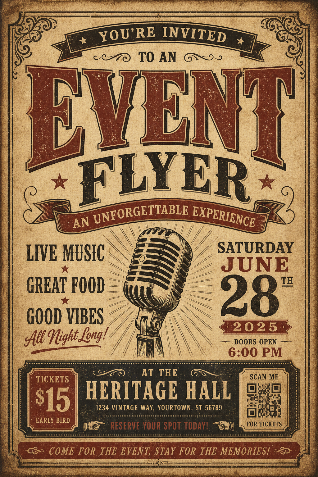 Event Flyer — vintage style flyer