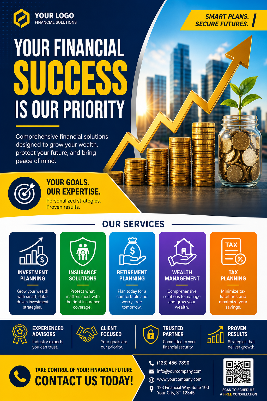 Financial Services Flyer — vibrant style flyer