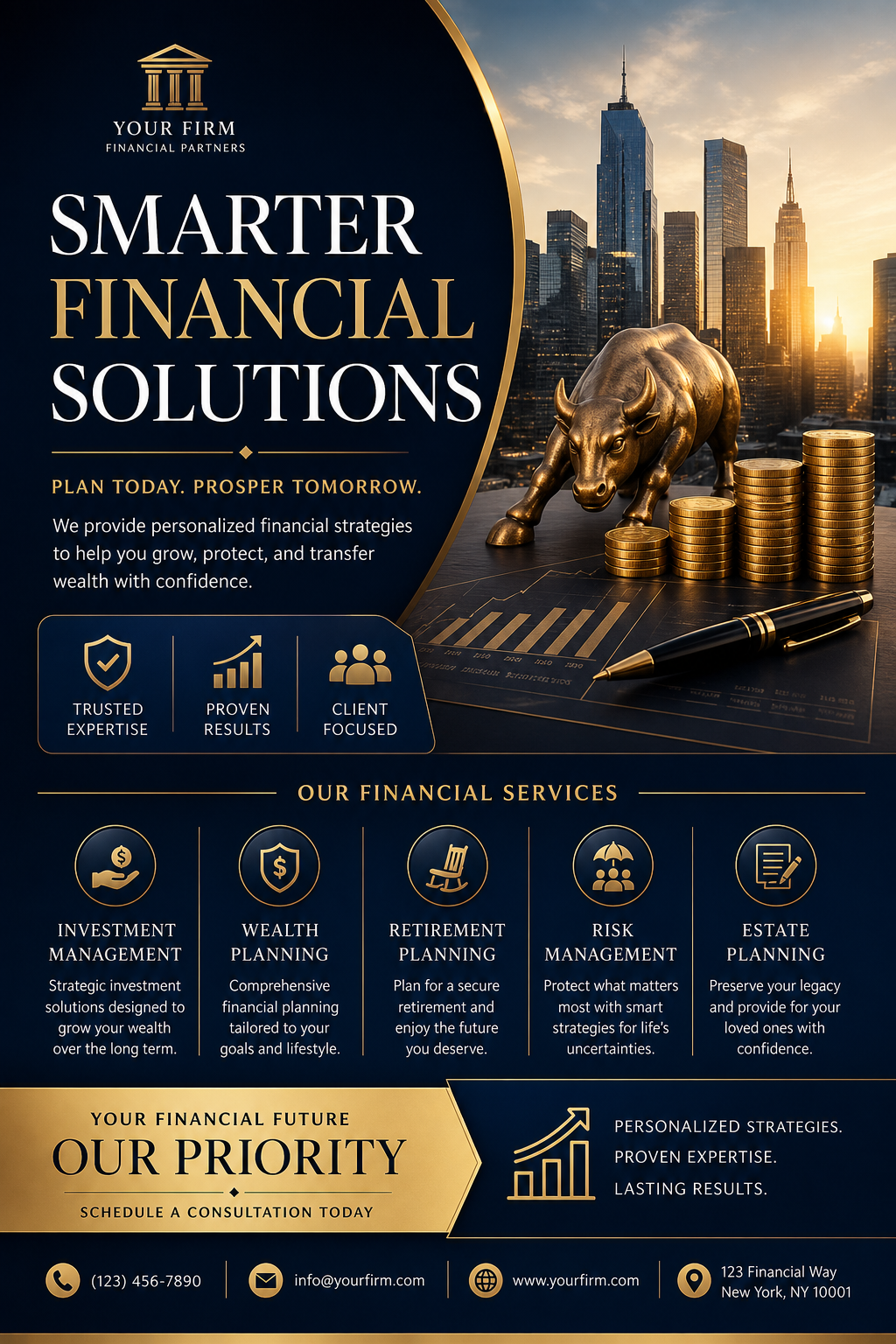 Financial Services Flyer — elegant style flyer