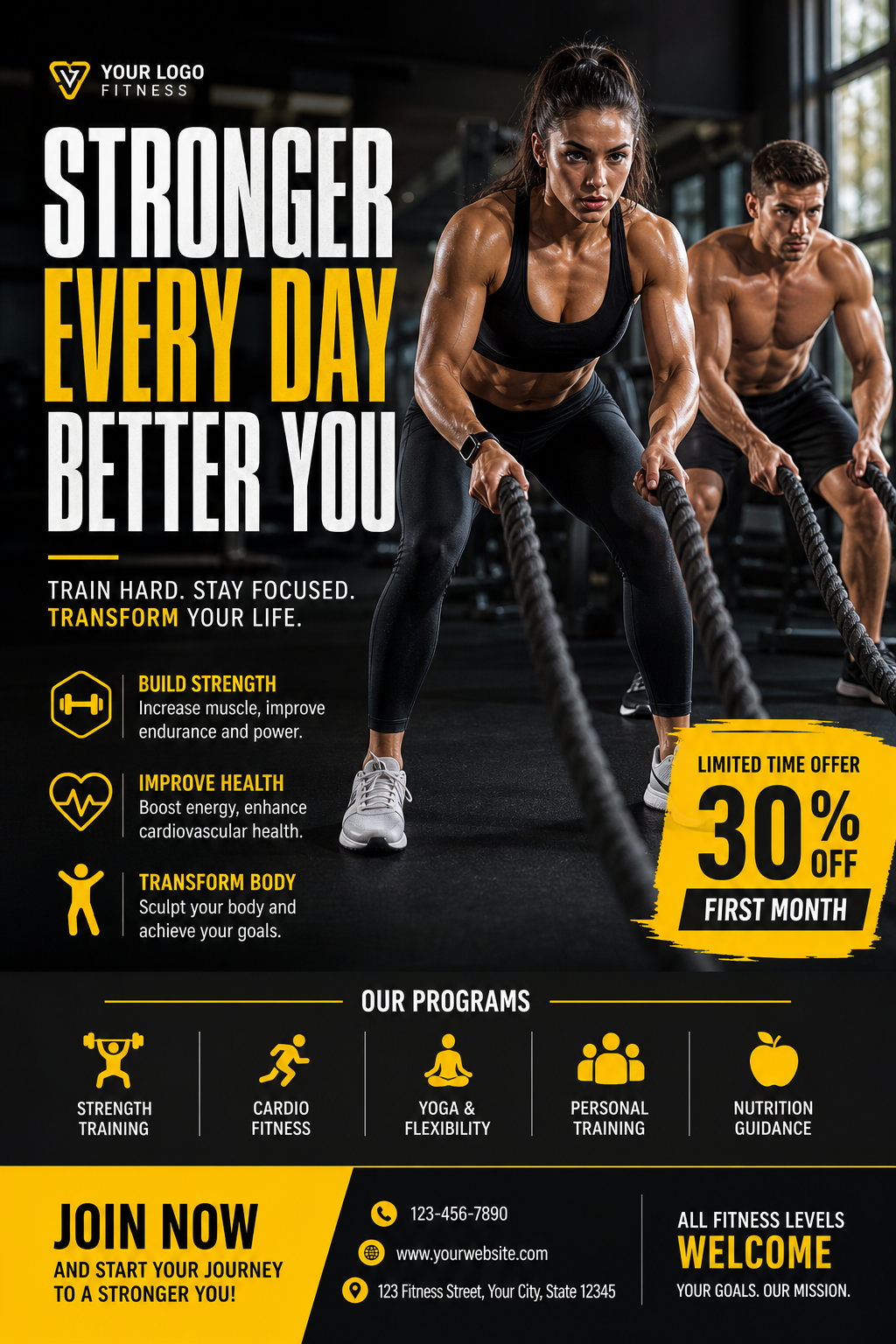 Fitness Flyer — photo-realistic style flyer