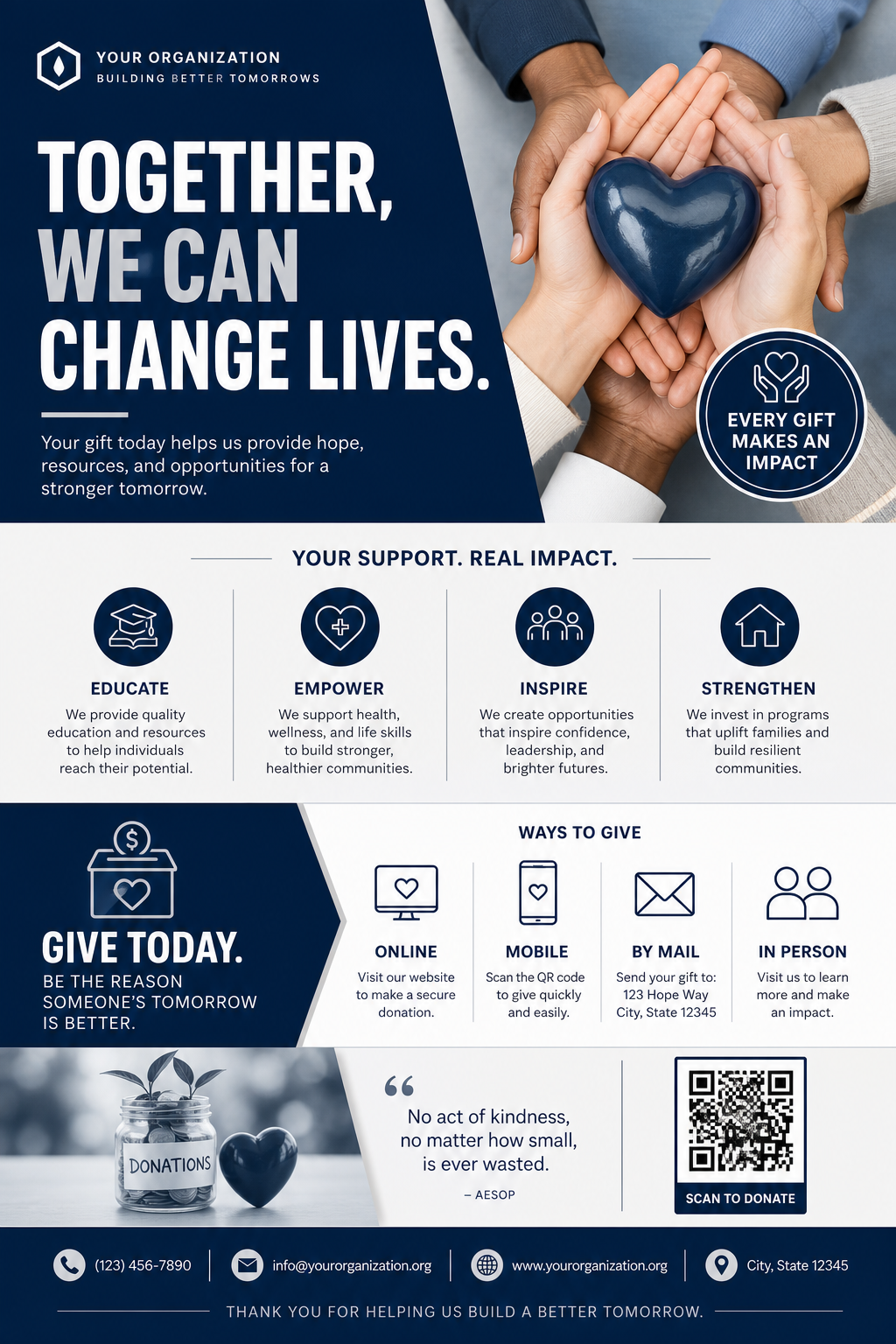 Fundraising Flyer — corporate style flyer