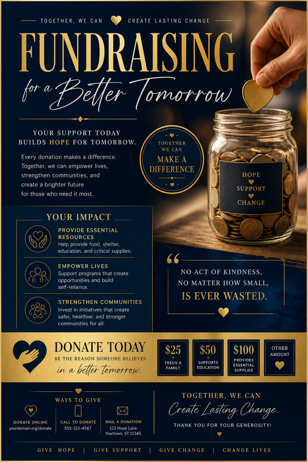 Fundraising Flyer — elegant style flyer