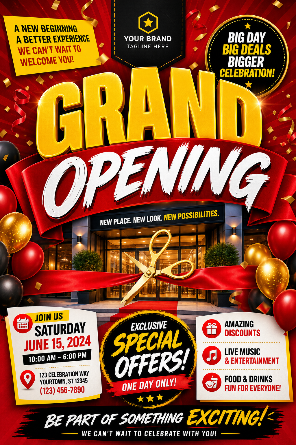 Grand Opening Flyer — vibrant style flyer