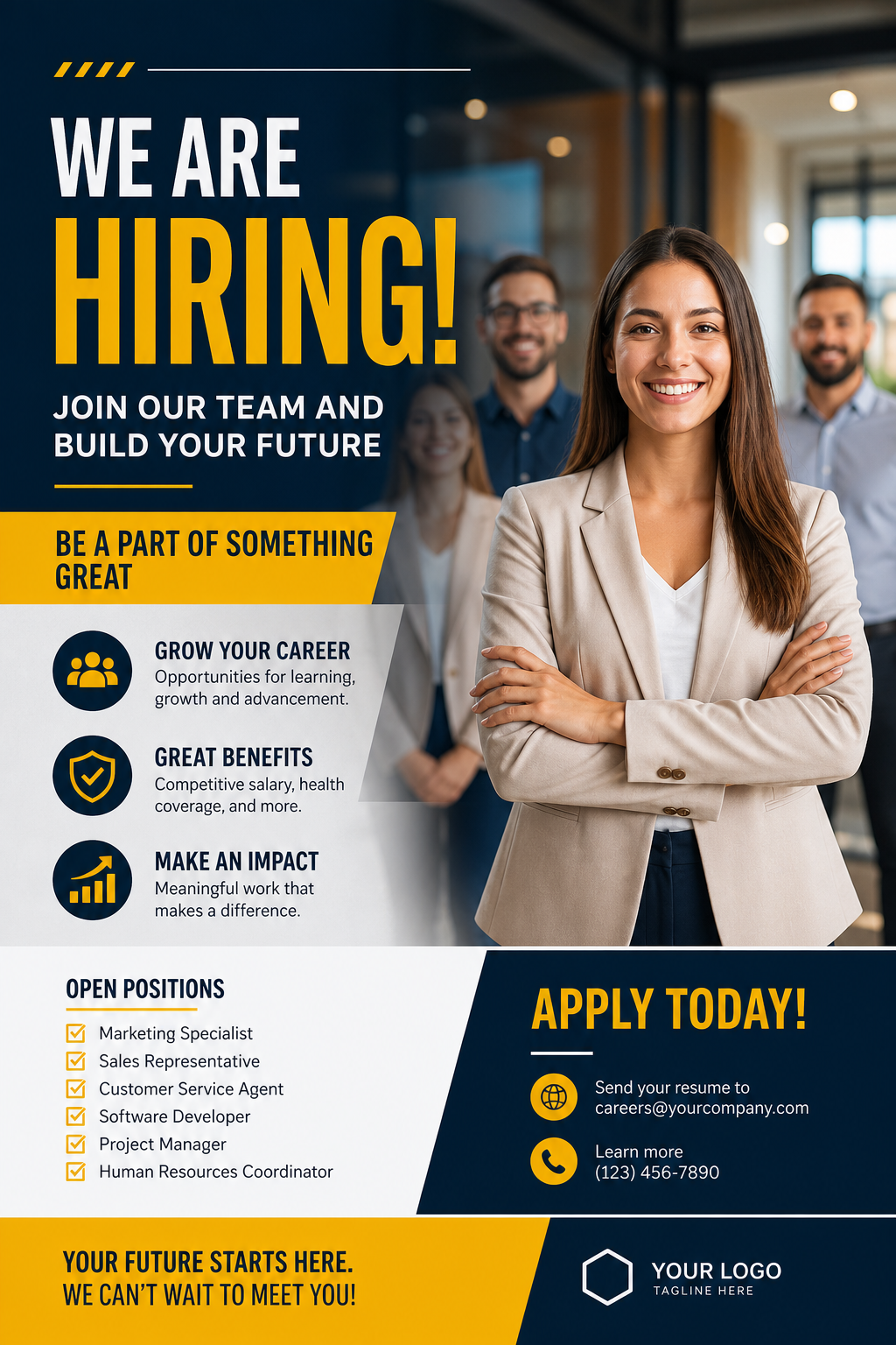Hiring Flyer — photo-realistic style flyer