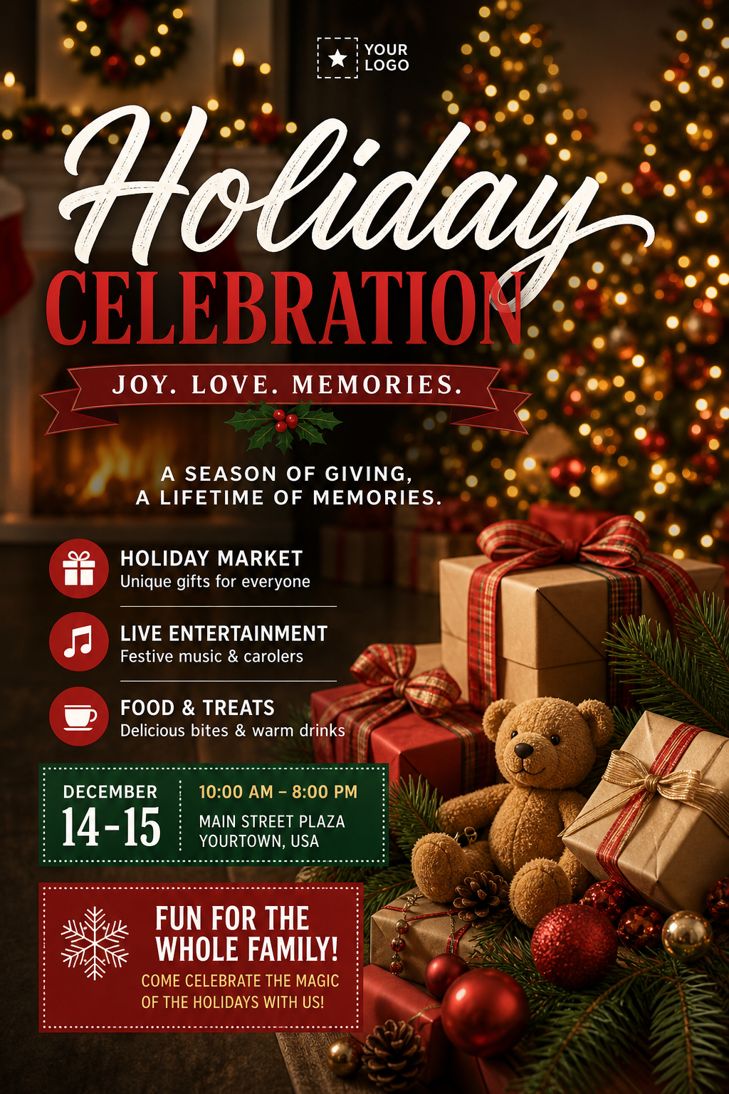 Holiday Flyer — photo-realistic style flyer