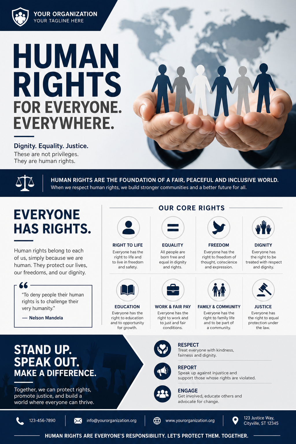 Human Rights Flyer — corporate style flyer