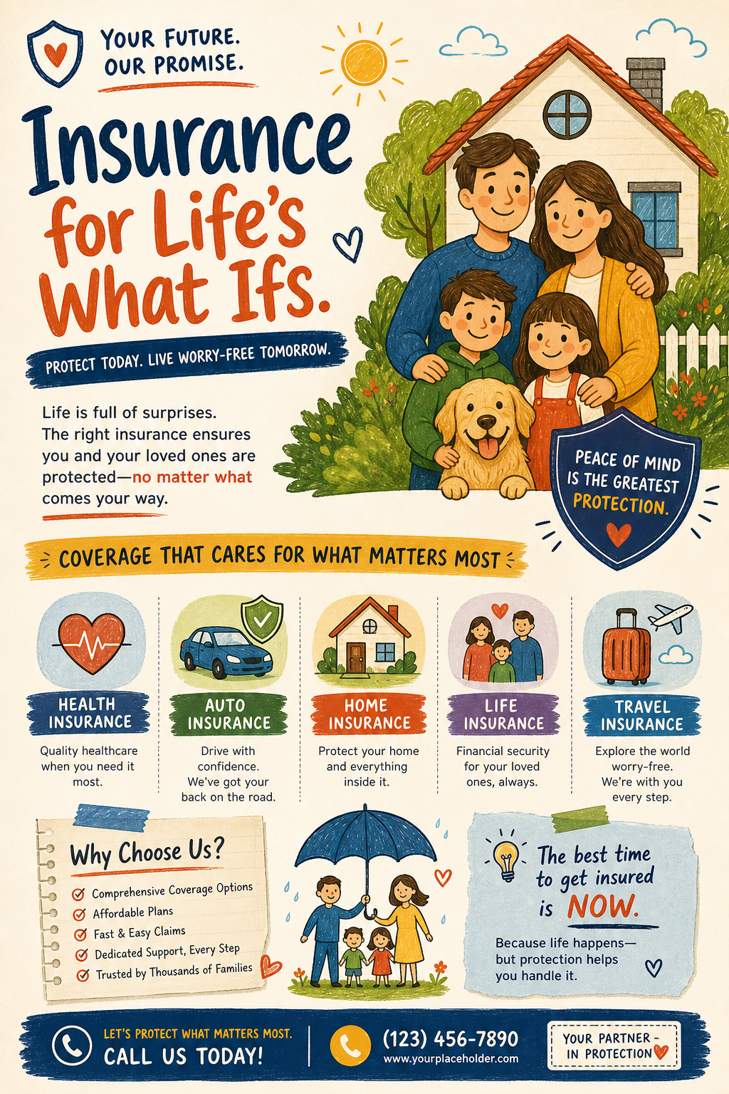 Insurance Flyer — illustration style flyer