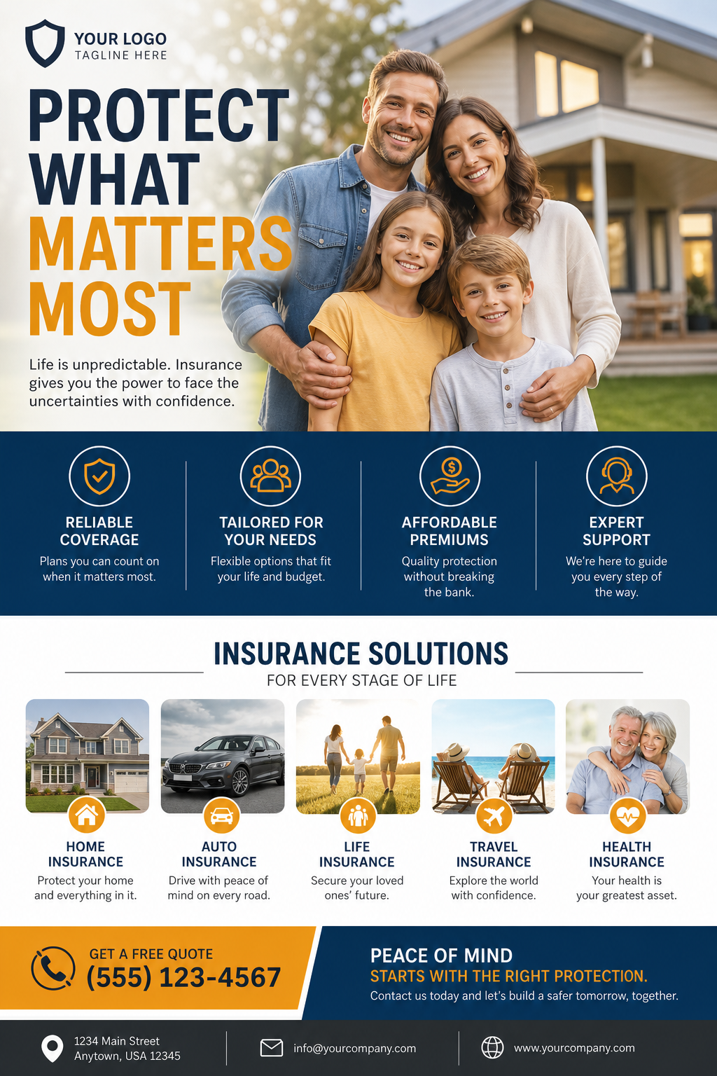 Insurance Flyer — photo-realistic style flyer