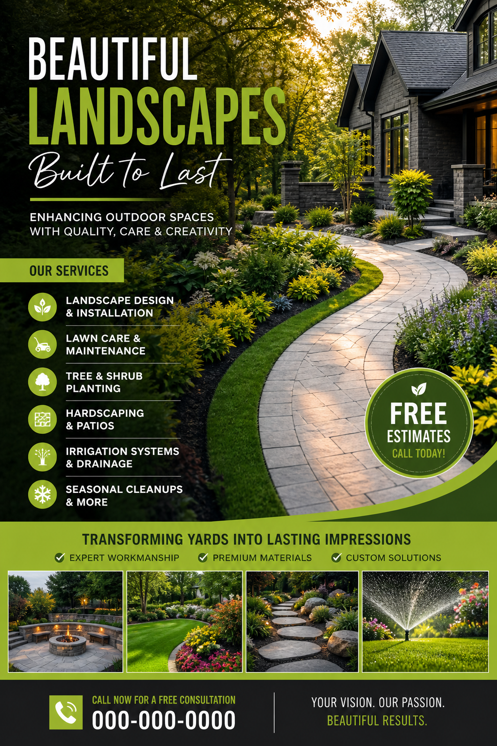 Landscaping Flyer — photo-realistic style flyer