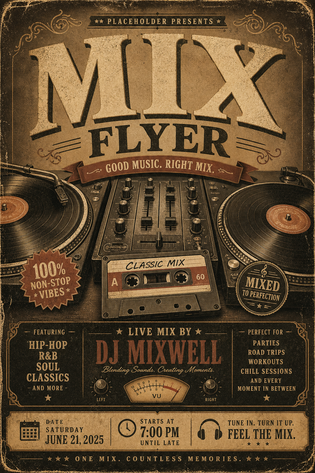 Mix Flyer — vintage style flyer