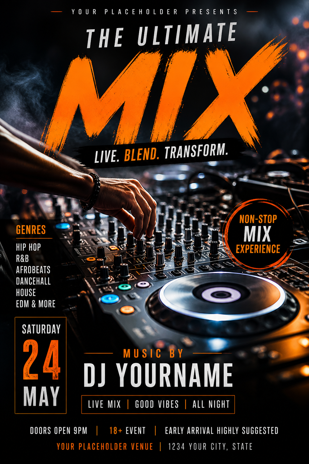 Mix Flyer — photo-realistic style flyer