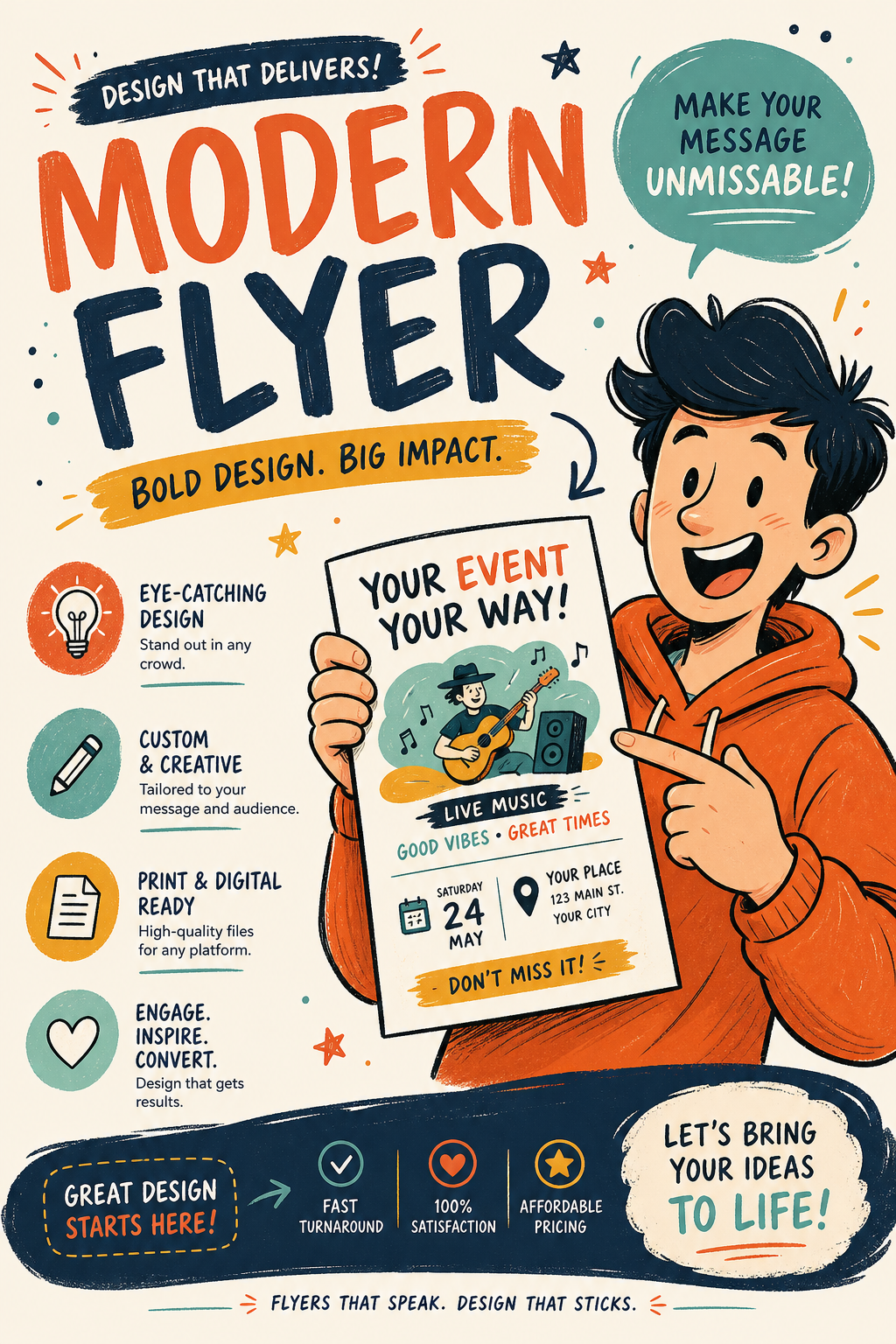 Modern Flyer — illustration style flyer