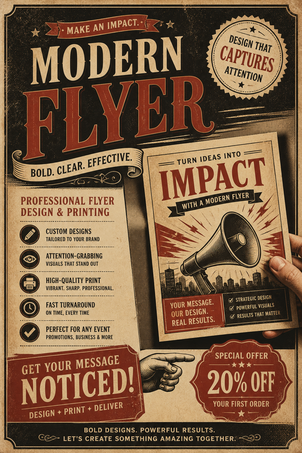 Modern Flyer — vintage style flyer