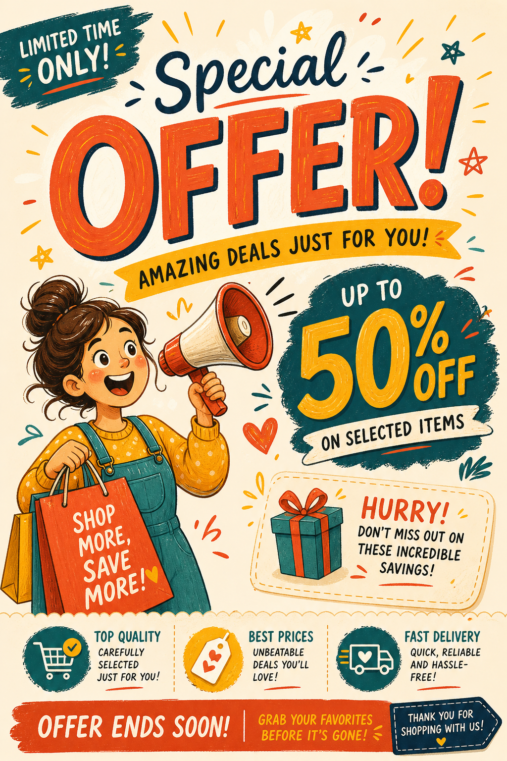 Offer Flyer — illustration style flyer
