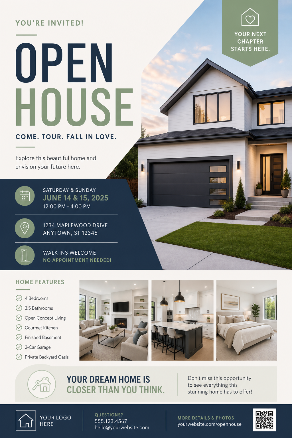 Open House Flyer — modern style flyer