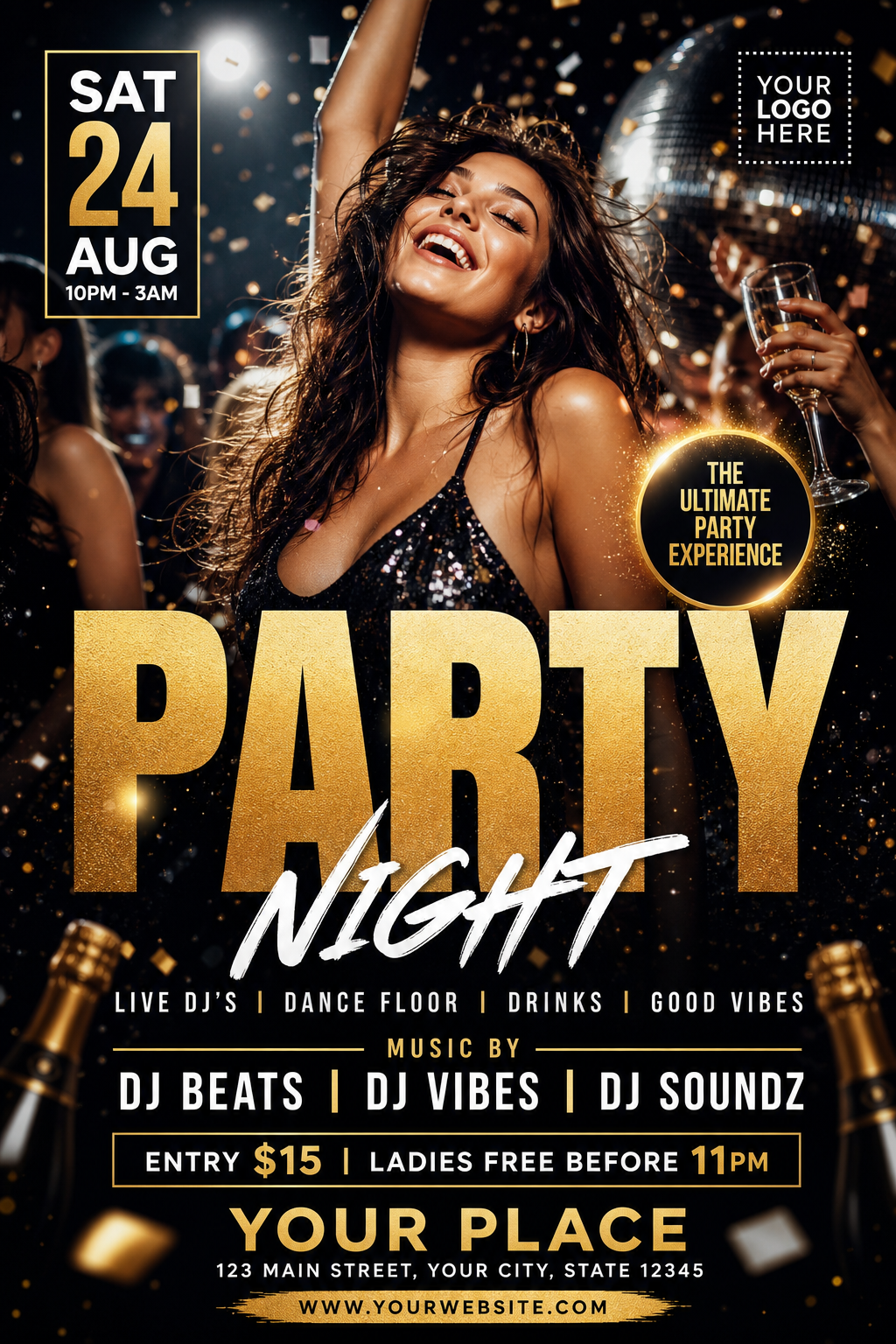 Party Flyer — photo-realistic style flyer