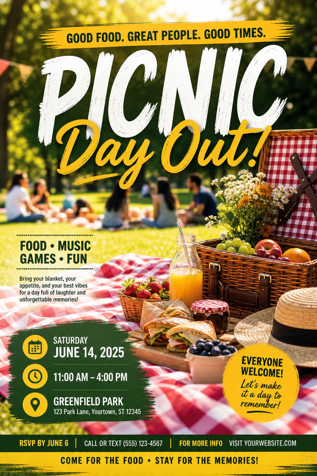 Picnic Flyer — photo-realistic style flyer