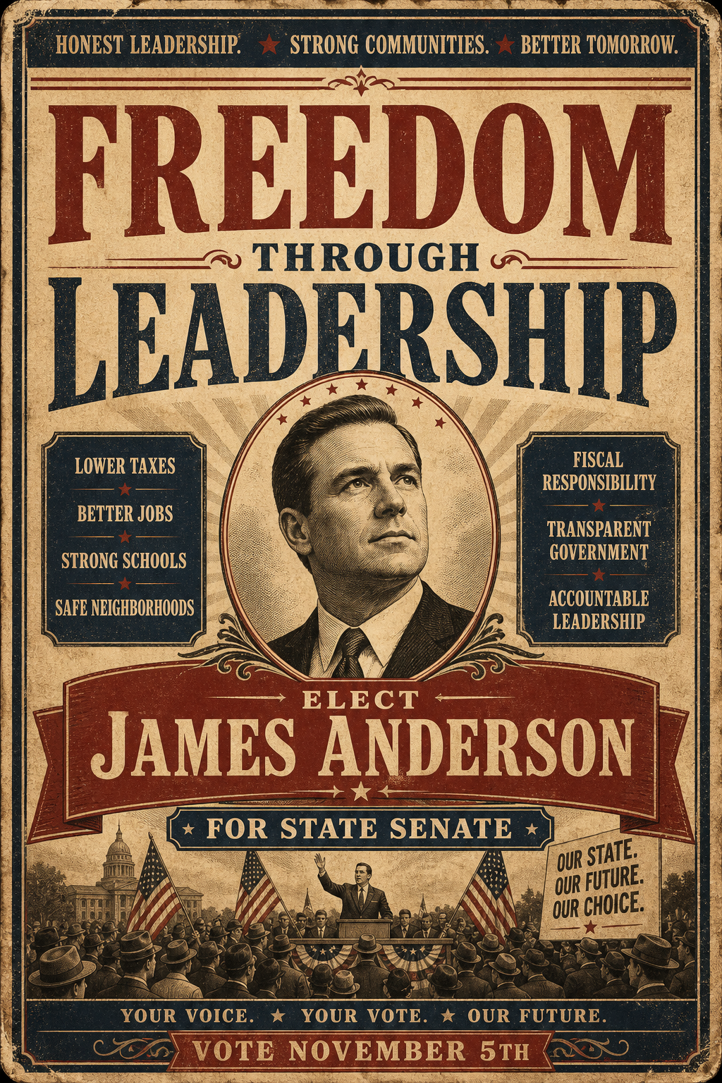 Political Flyer — vintage style flyer