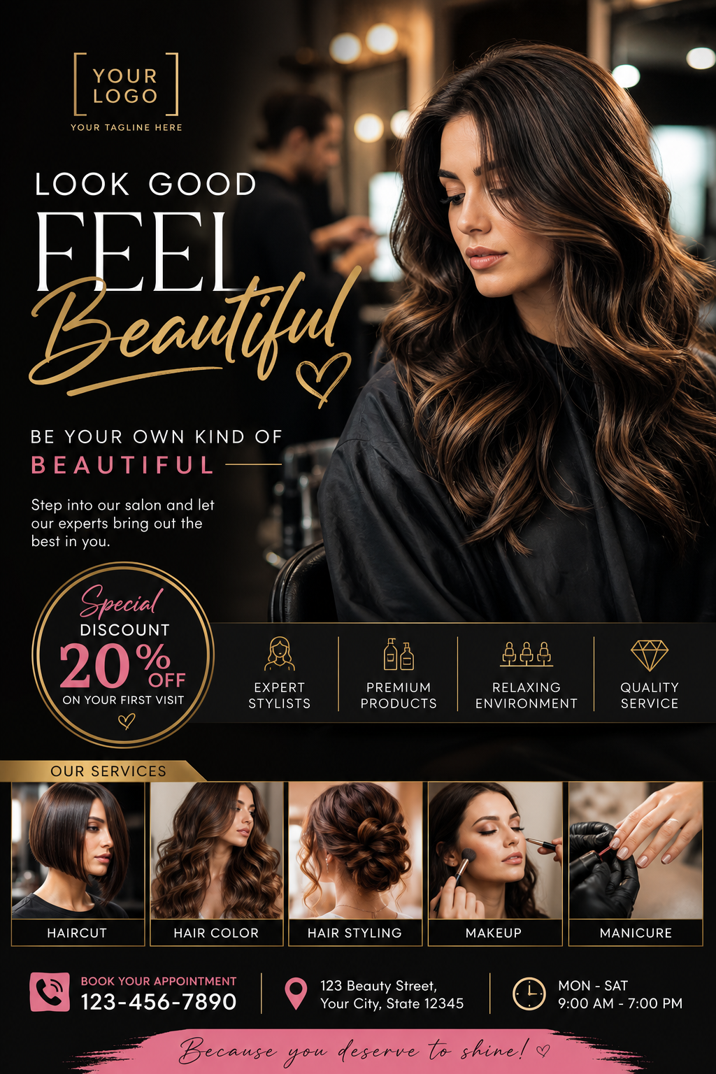 Salon Flyer — photo-realistic style flyer
