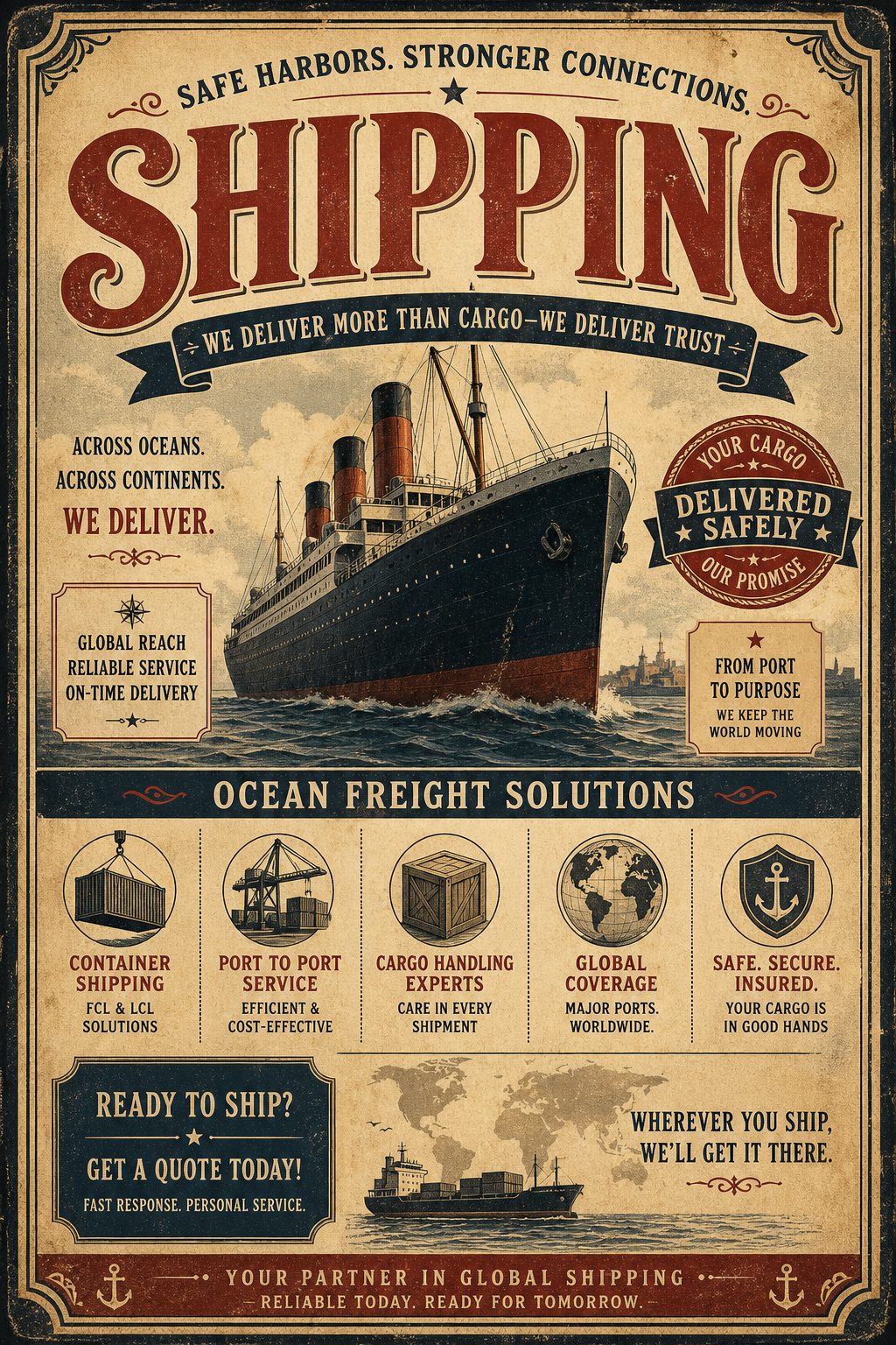 Shipping Flyer — vintage style flyer