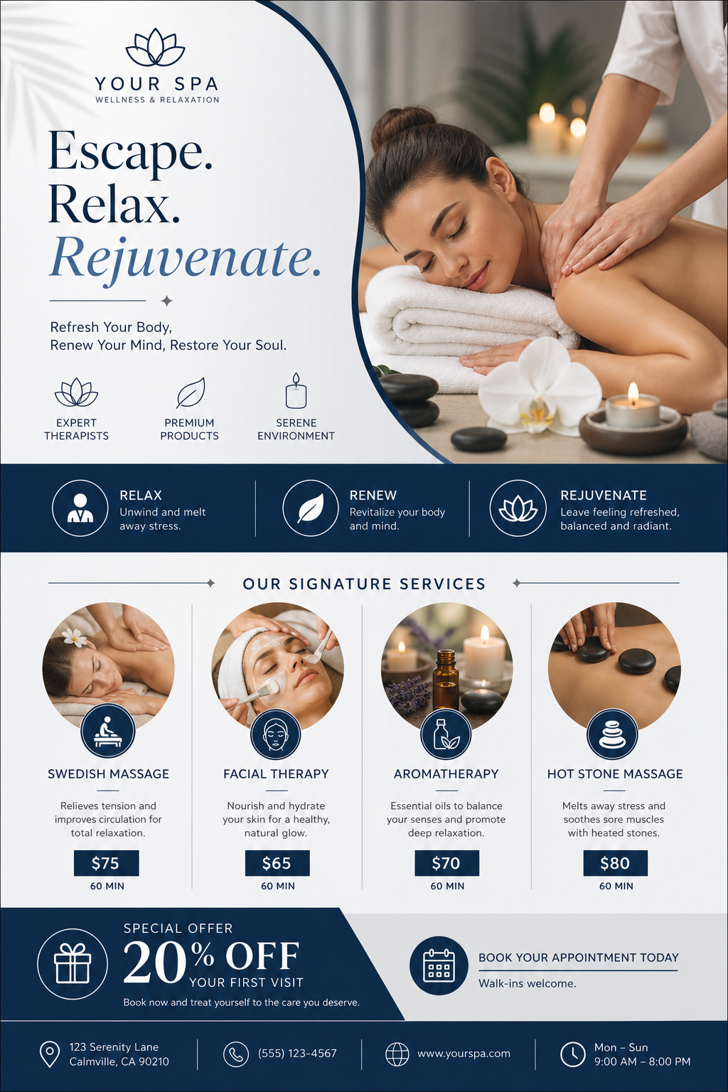 Spa Flyer — corporate style flyer