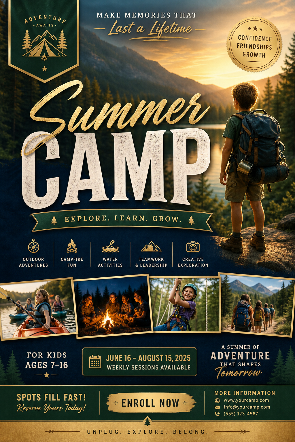 Summer Camp Flyer — elegant style flyer
