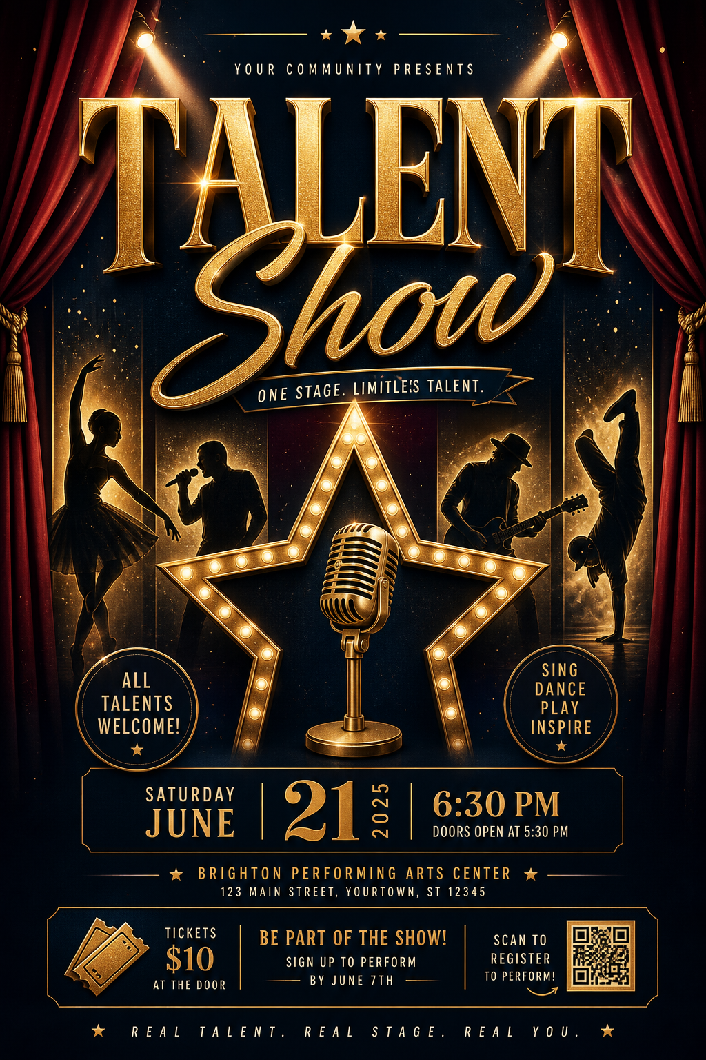 Talent Show Flyer — elegant style flyer