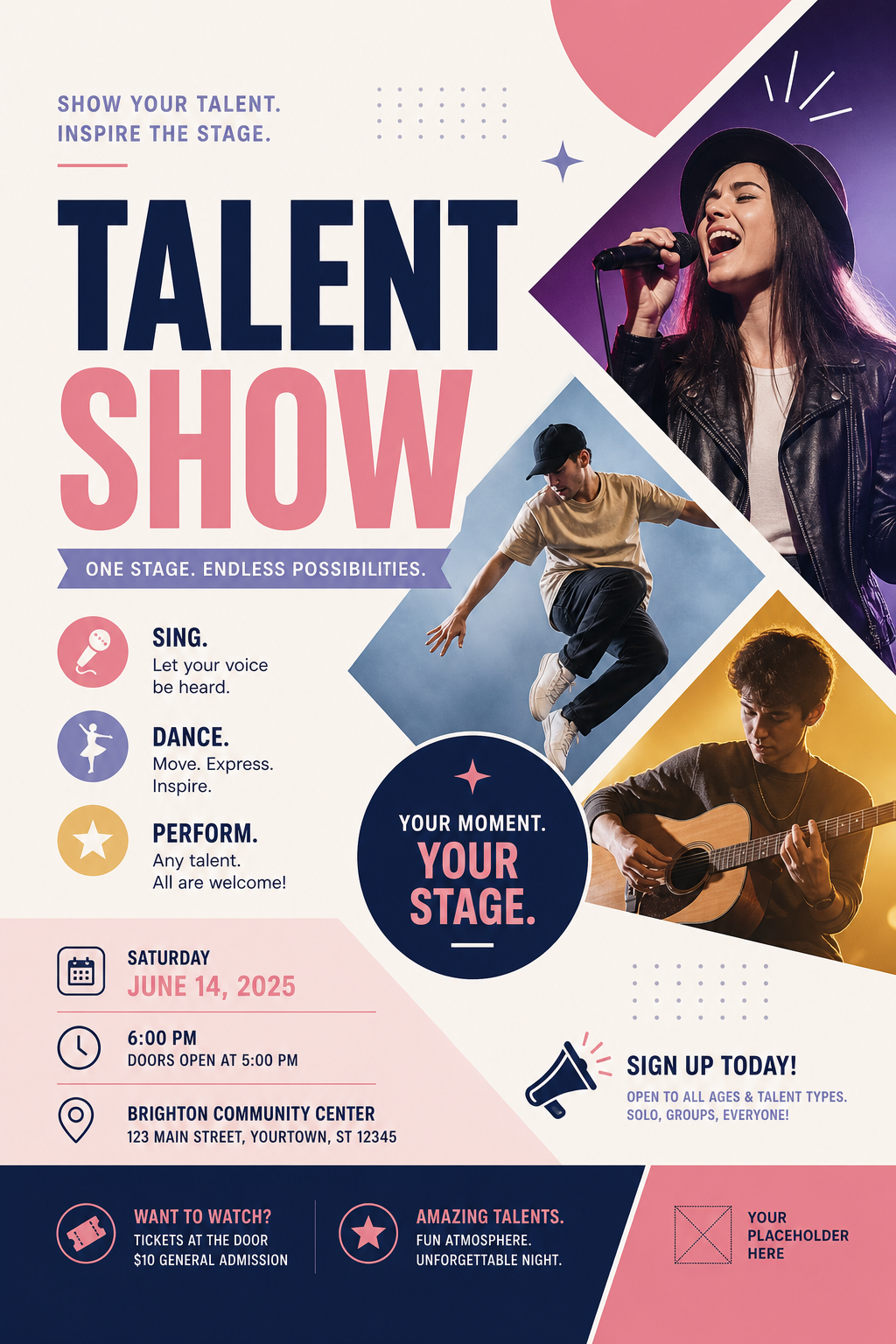 Talent Show Flyer — modern style flyer