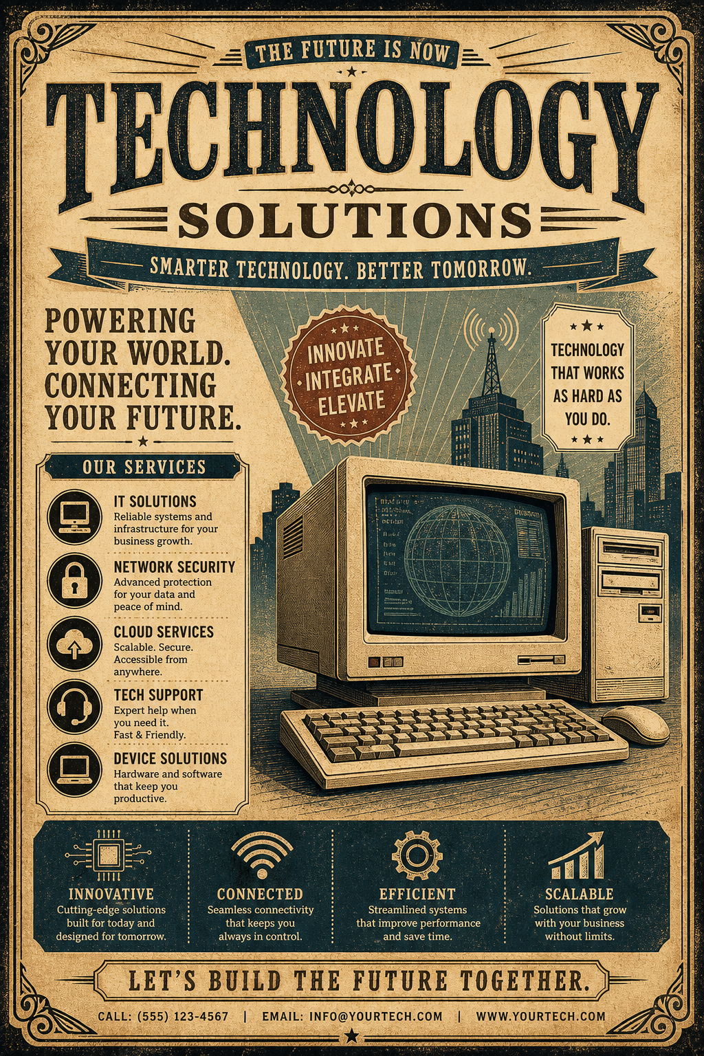Technology Flyer — vintage style flyer