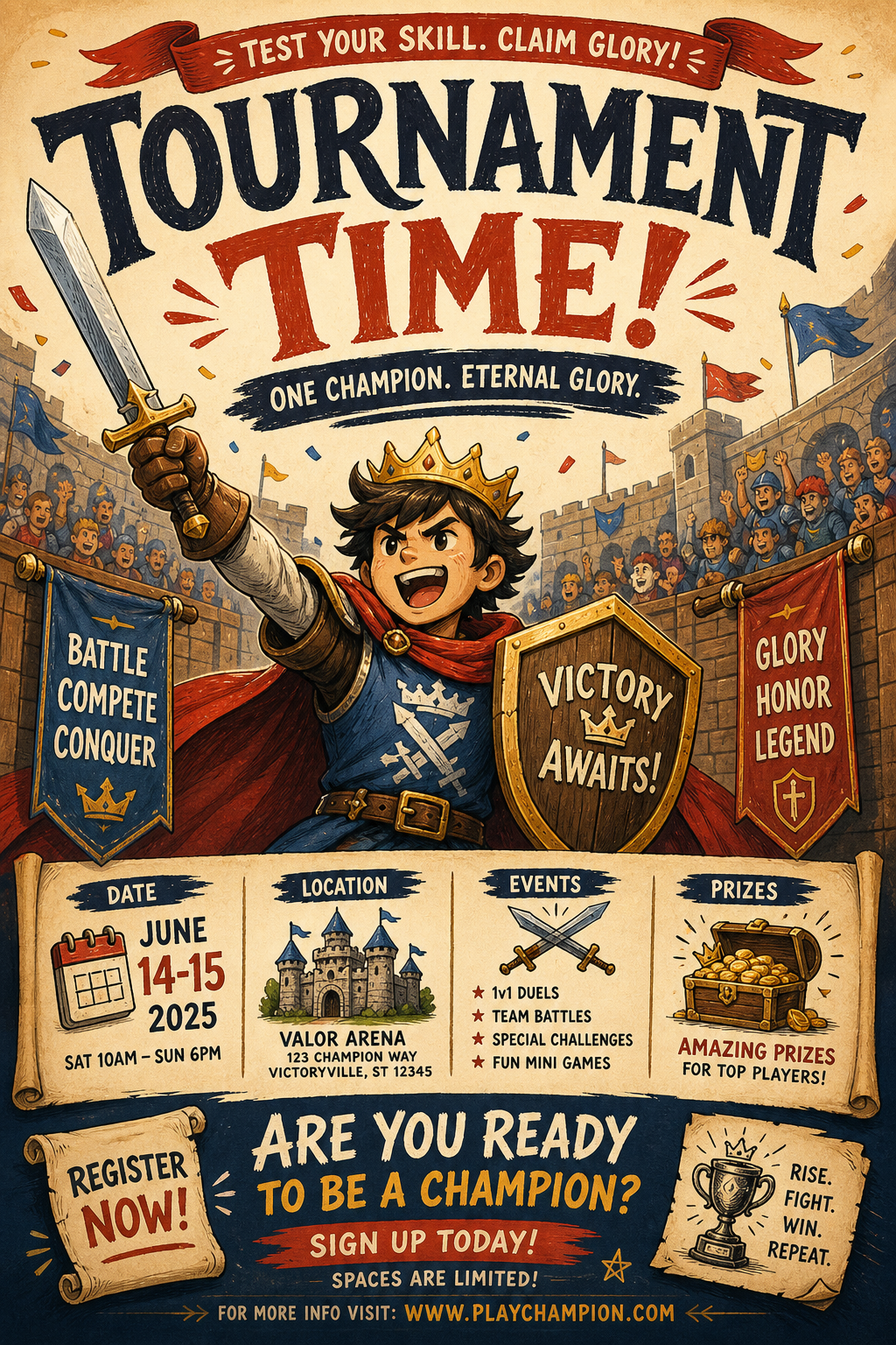 Tournament Flyer — illustration style flyer