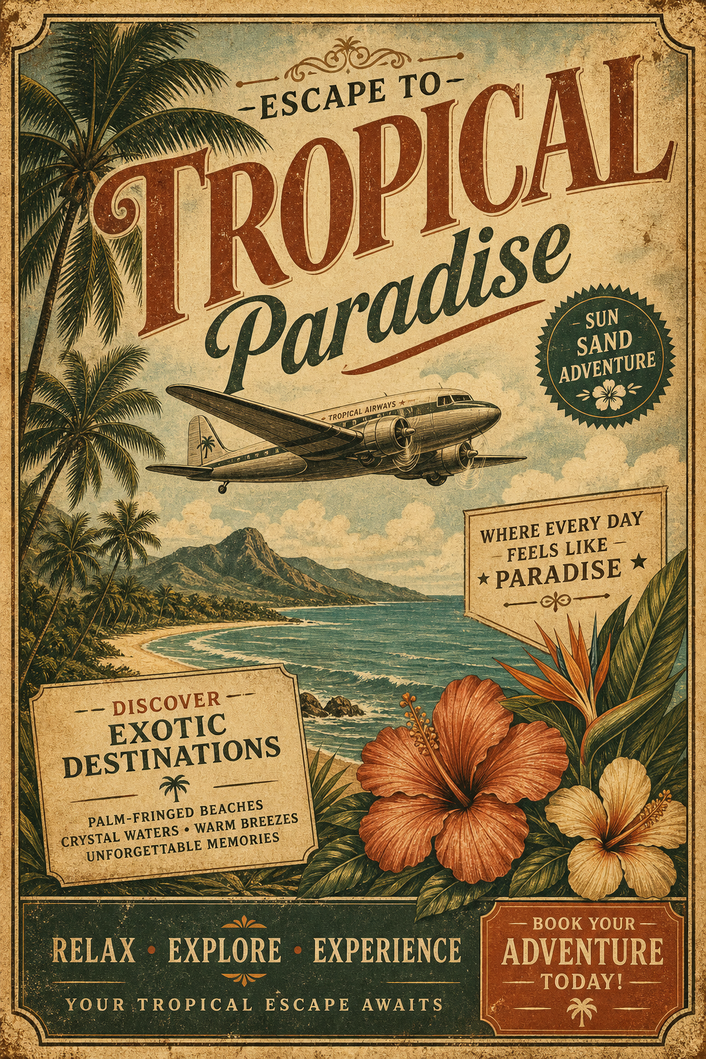 Tropical Flyer — vintage style flyer