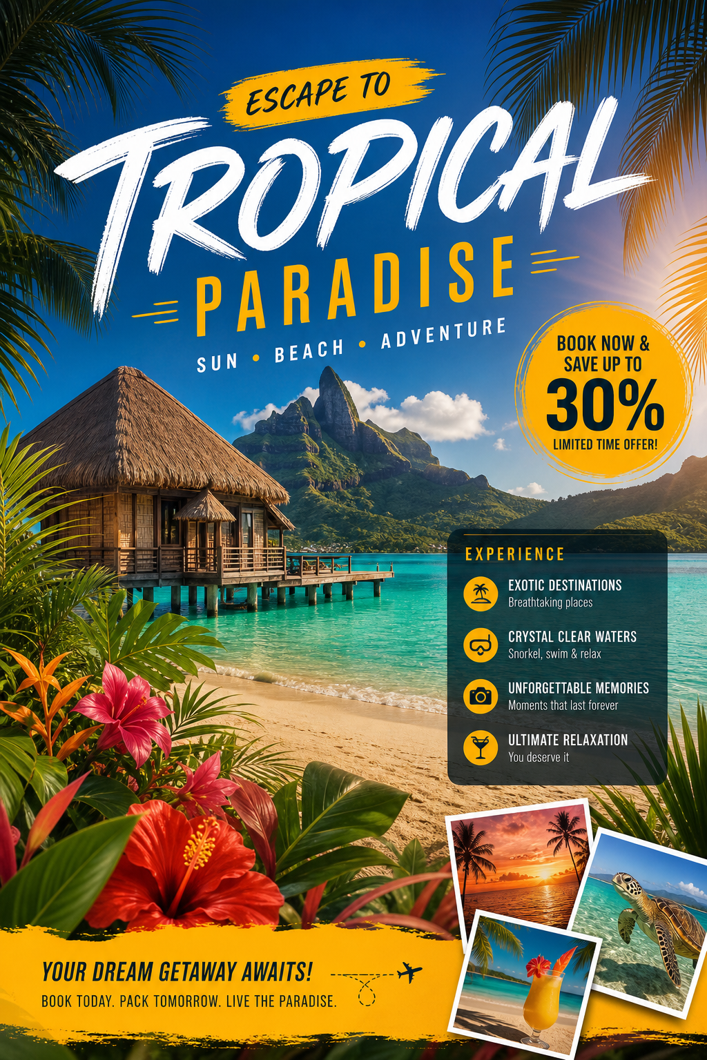 Tropical Flyer — photo-realistic style flyer
