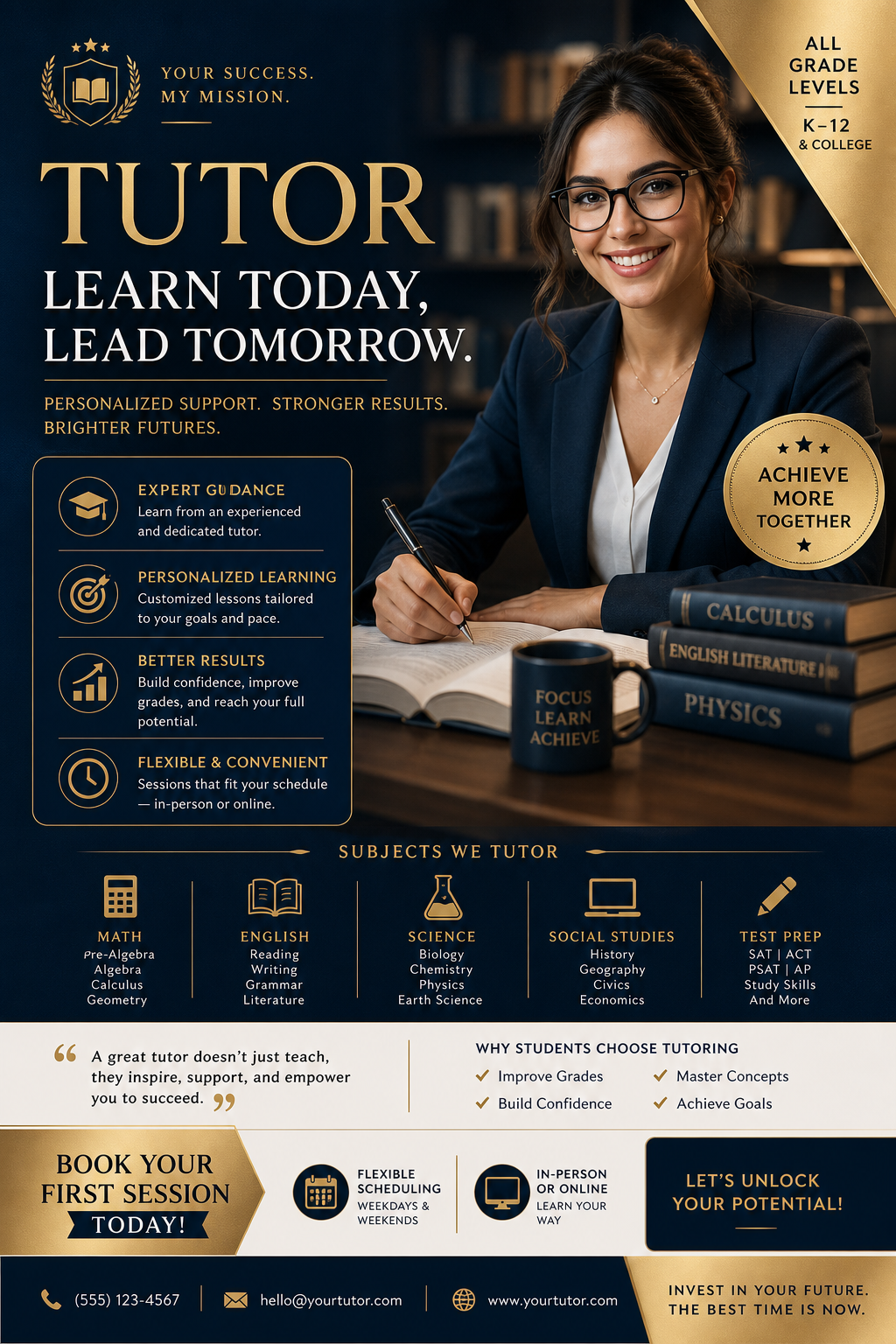 Tutor Flyer — elegant style flyer