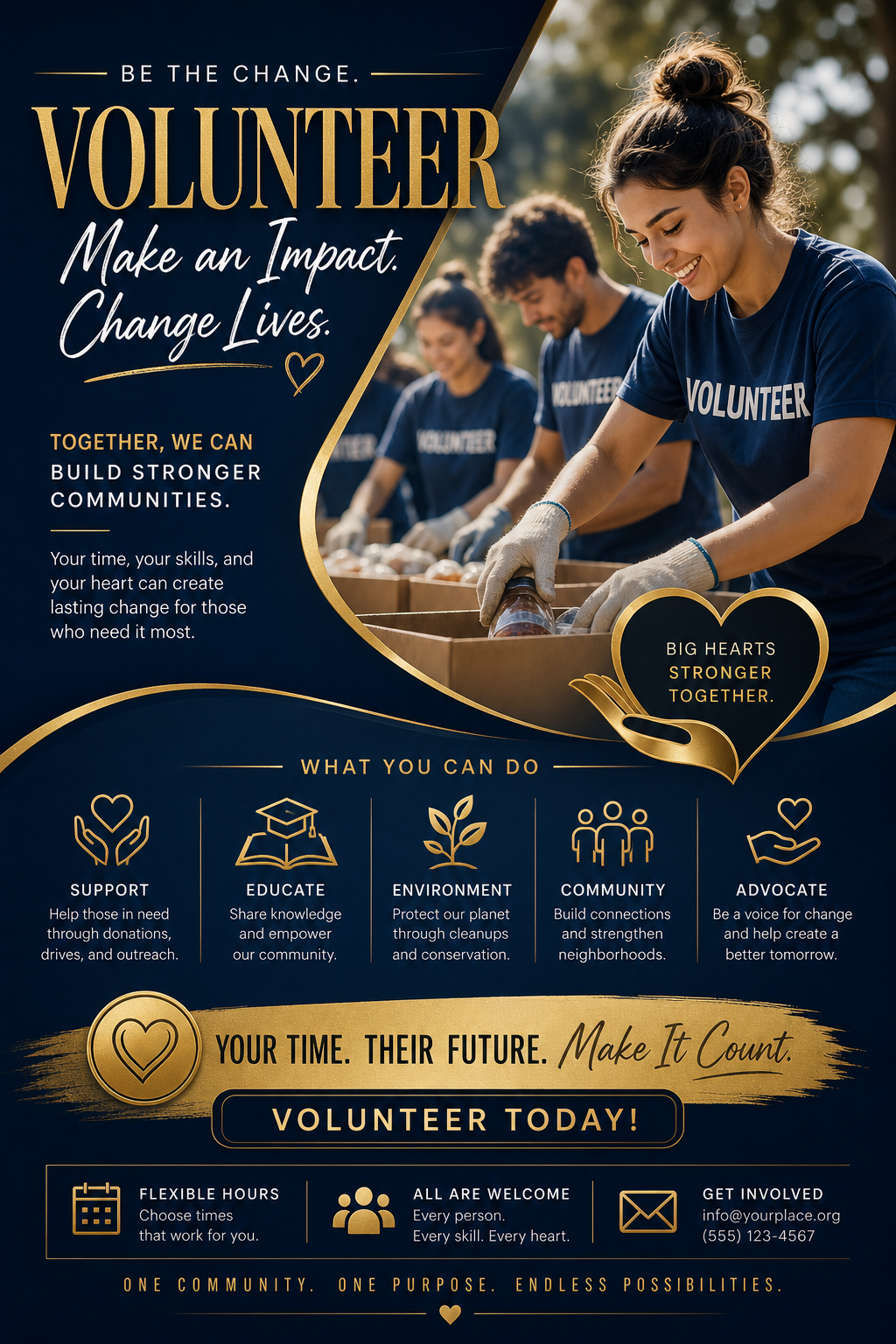 Volunteer Flyer — elegant style flyer