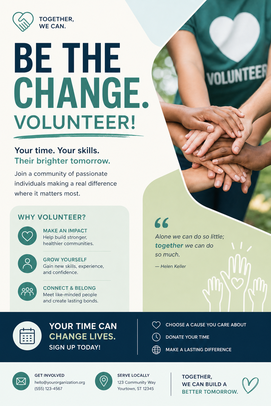 Volunteer Flyer — modern style flyer